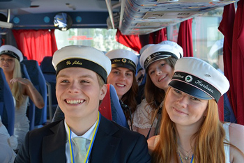 Två Glada studenter