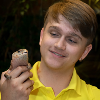 En kille h&aring;ller i en orm