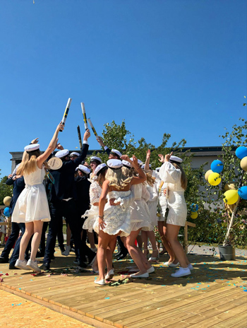 Glada studenter